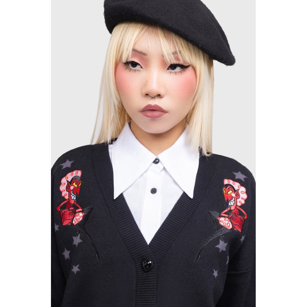 Killstar Powerpuff Girls - Splendidly Evil Cardigan - Zwart